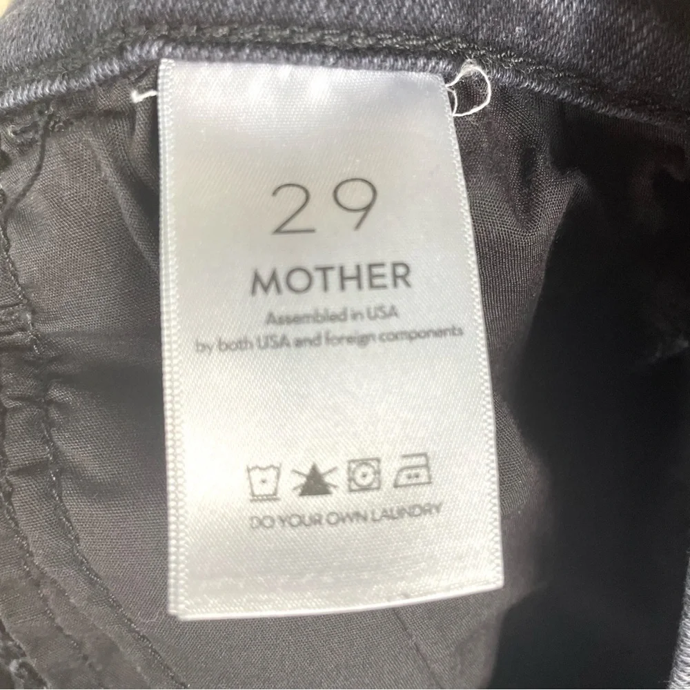 MOTHER Hustler Ankle Fray 29 Black Wash Encounters at Night